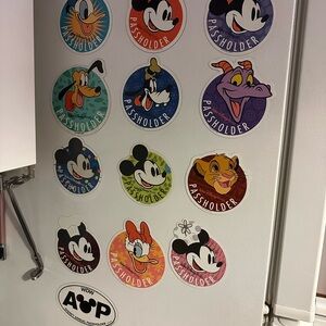 Disney Character Passholder Stickers Set